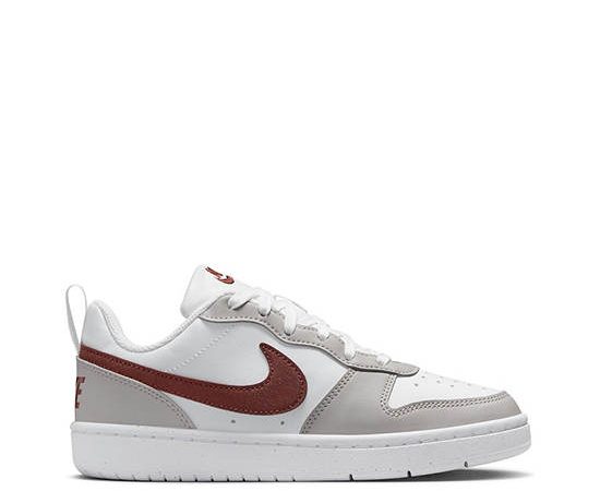 NIKE KIDS Boy Sneakers Court Borough Recaf GS White/Dark Pony-Lt Iron Ore-White