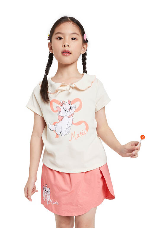 FOF KIDS Girl T-Shirt Short Sleeves Marie Print Cream