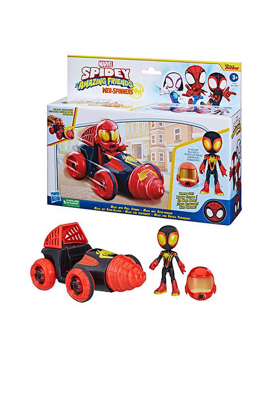 MARVEL HASBRO Figure Saf Webspinner Miles With Drill Spinner