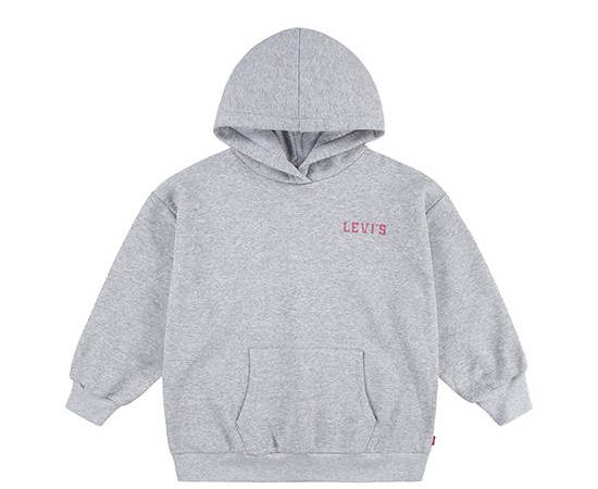 LEVI'S KIDS Girl Hoodie Collegiate Light Gray Heather