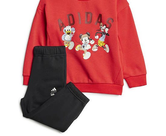 ADIDAS KIDS Unisex Infant Set Sweatshirt + Pants Disney Mickey Mouse Red