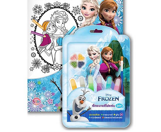 DISNEY Coloring Book Frozen - Go With Your Heart + DIY Color Set Multi-Color