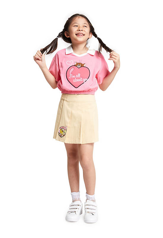 FOF KIDS Girl Skort Tom & Jerry Beige