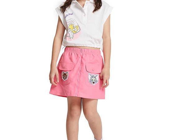 FOF KIDS Girl Skirt Tom & Jerry Pink