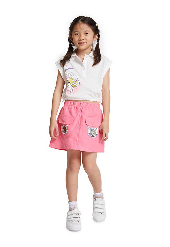FOF KIDS Girl Skirt Tom & Jerry Pink