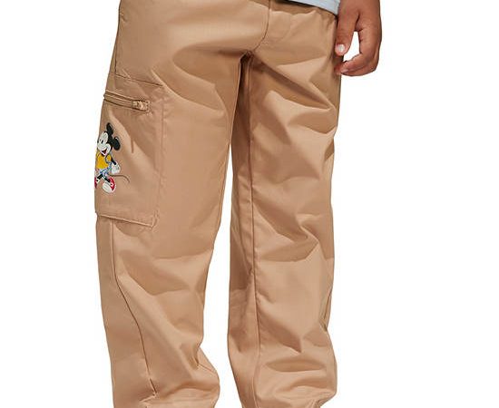 ADIDAS KIDS Unisex Toddler Cargo Pants Adidas x Disney Mickey Mouse Camel