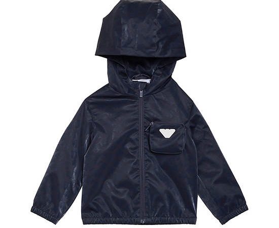 EMPORIO ARMANI Boy Toddler Jacket Long Sleeves Hoodie SS25 Iconico 0920 Blu Navy