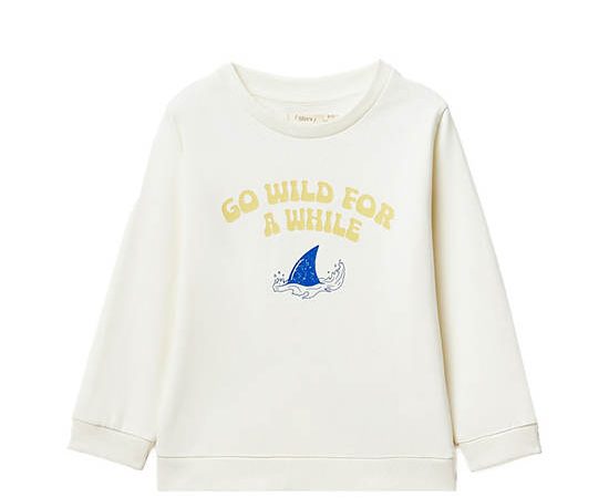 SFERA KIDS Boy Sweatshirt Basic Print Off White