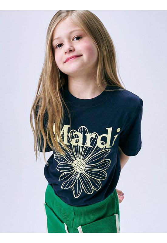 MARDI MERCREDI LES PETITS T-Shirt Flowermardi Navy Lemon
