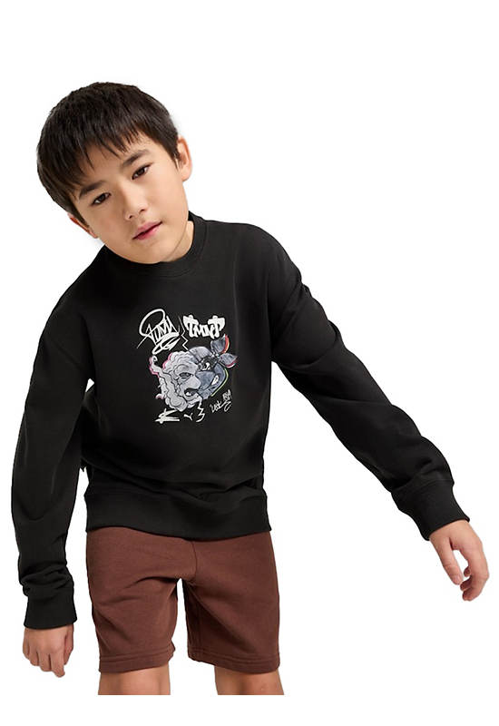 PUMA KIDS Boy Sweater Relaxed Crew Puma X TMNT Graphic Puma Black