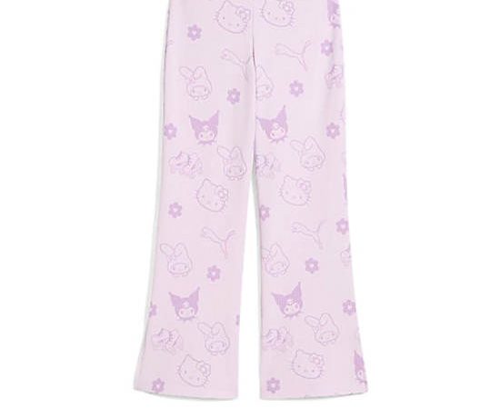 PUMA KIDS Girl Toddler Leggings Puma X Hello Kitty And Friends Ribbed Flared Lilac Frost