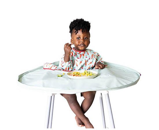 TIDY TOT Toddler Bib & Tray Set Sage Green