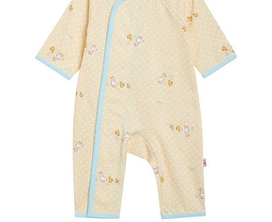 Angel Baby Unisex Infant Romper Long Sleeve Duck Print Yellow