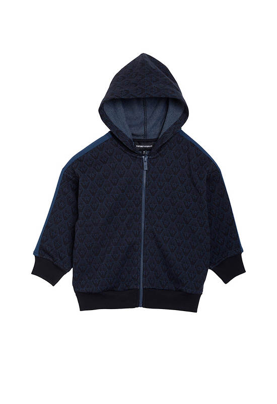 EMPORIO ARMANI Boy Sweatshirt Long Sleeves SS25 UB118 Navy/Eagle