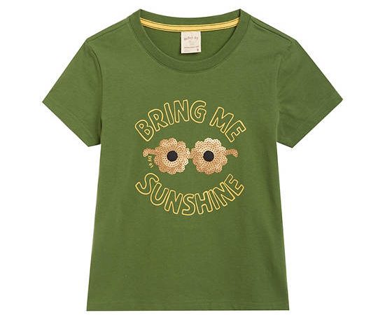 DeFry 01 Girl T-Shirt Short Sleeves Crew Neck Print Green