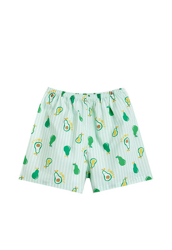 Angel Baby Boy Toddler Pyjamas Shorts Avocado Print Green