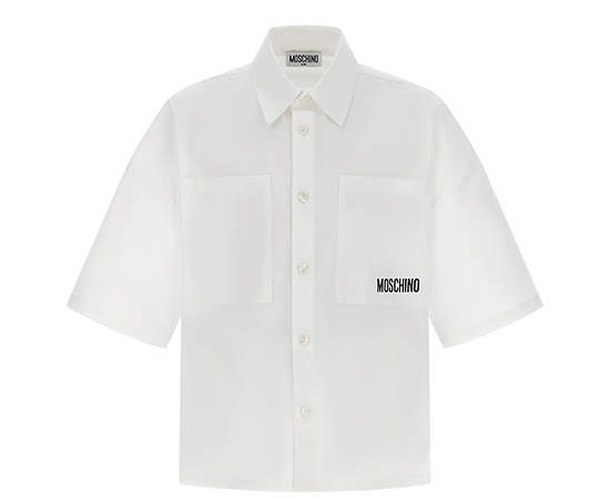 MOSCHINO KID Boy Shirt Short Sleeves Teddy Bear Print White