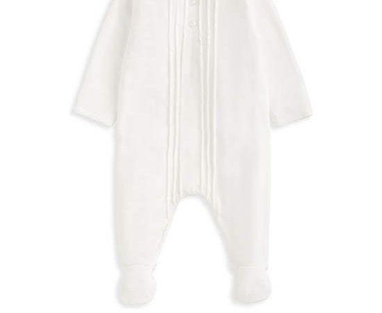 MAMAS & PAPAS Unisex Toddler Sleepsuit Velour White
