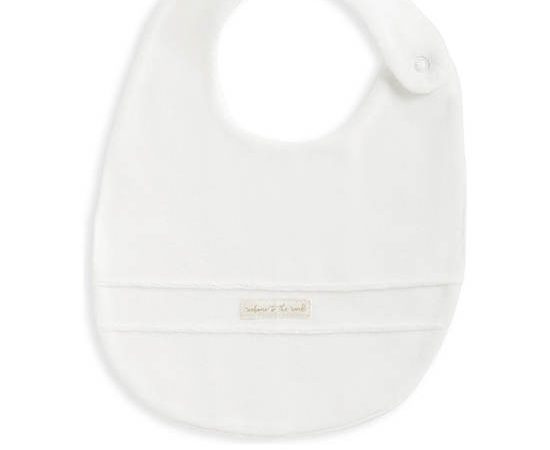 MAMAS & PAPAS Unisex Toddler Bib Velour White