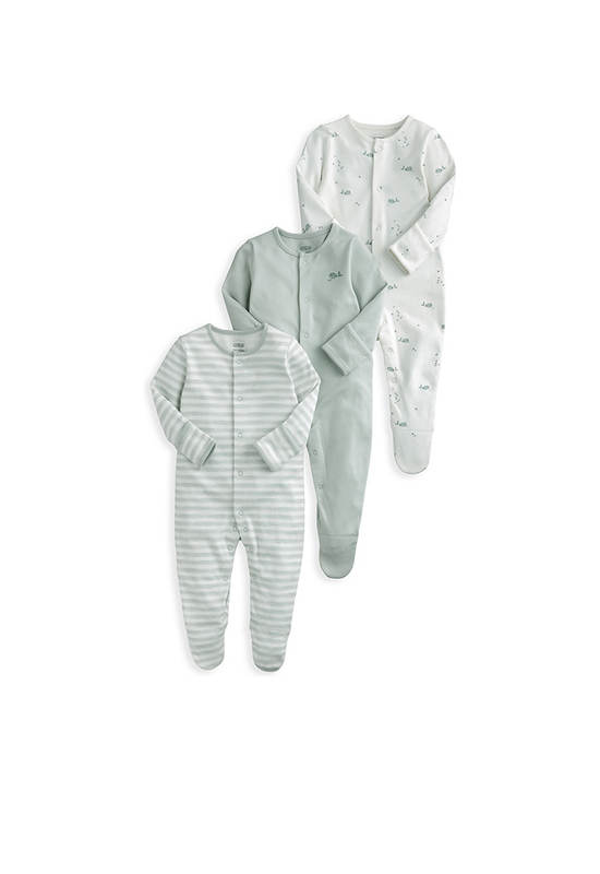MAMAS & PAPAS Boy Toddler Sleepsuit Set Whale 3 Pk Blue