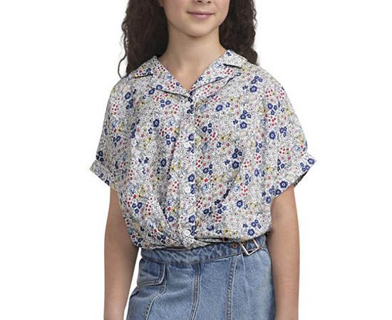 LEVI'S KIDS Girl Toddler Shirt Button Up Twist Bright White