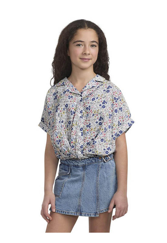 LEVI'S KIDS Girl Toddler Shirt Button Up Twist Bright White