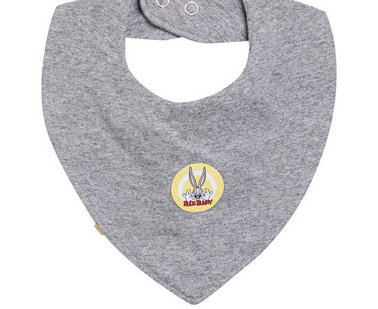 Angel Baby Boy Infant Bib Bugs Bunny Print Grey