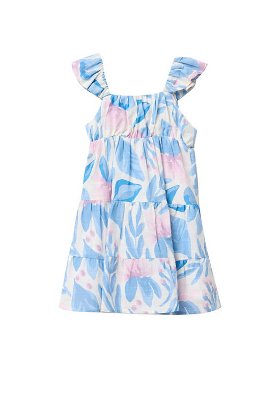 SFERA KIDS Girl Dress Floral Print Light Blue
