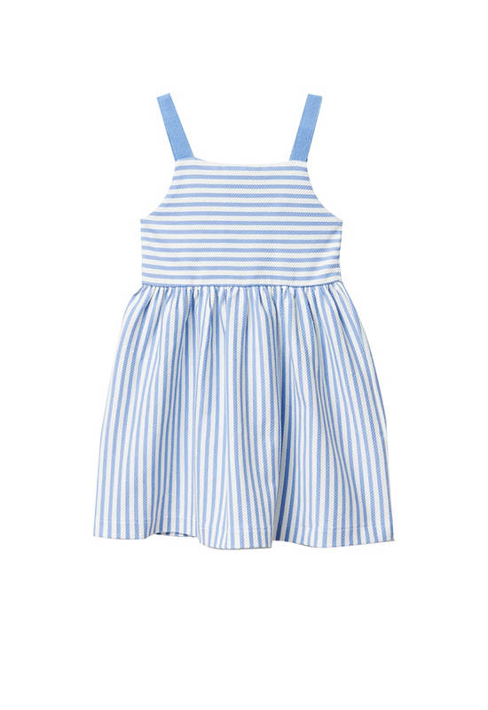 SFERA KIDS Girl Dress Stripes Piqué Light Blue