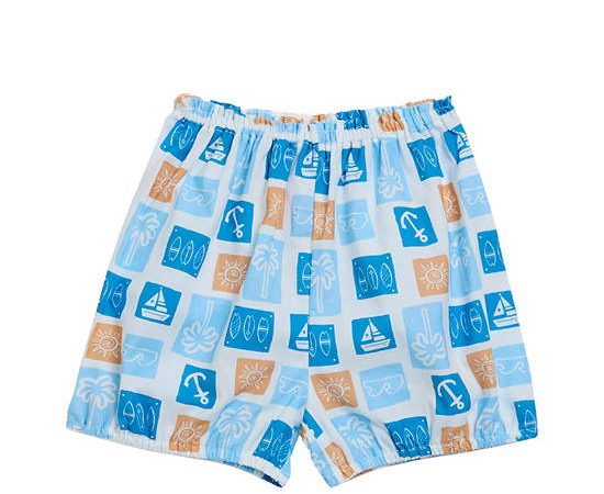 Angel Baby Infant Pyjamas Shorts Summer Sail Print Blue