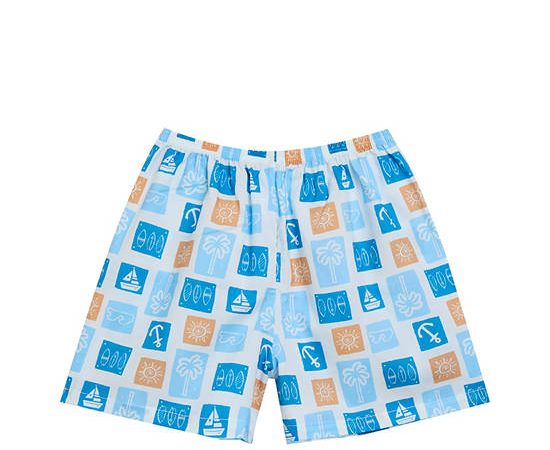 Angel Baby Boy Toddler Short Summer Sail Print Blue