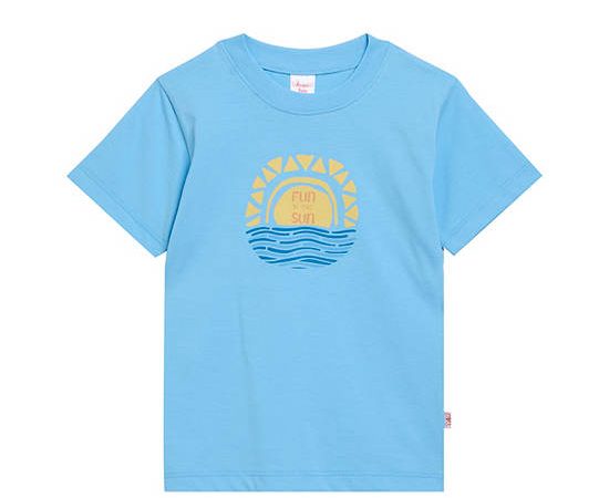 Angel Baby Boy Toddler T-Shirt Short Sleeves Summer Sail Print Blue