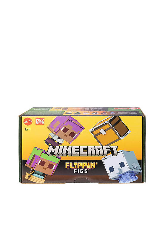 MINECRAFT Figure Minecraft Flippin' Figs 2 pack Efe & Dolphin JCY31 Multi-Color