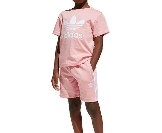 ADIDAS KIDS Unisex Toddler Shorts Tee Set Adicolor Light Pink