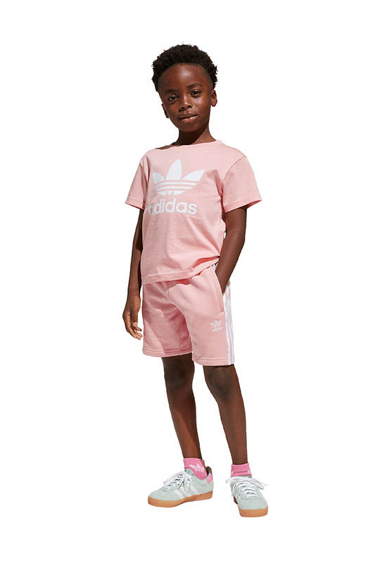 ADIDAS KIDS Unisex Toddler Shorts Tee Set Adicolor Light Pink