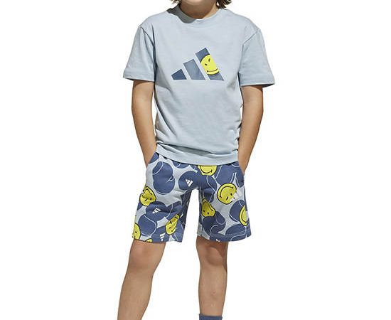 ADIDAS KIDS Unisex Toddler Short Tee Summerset Adidas X Smiley World Light Blue