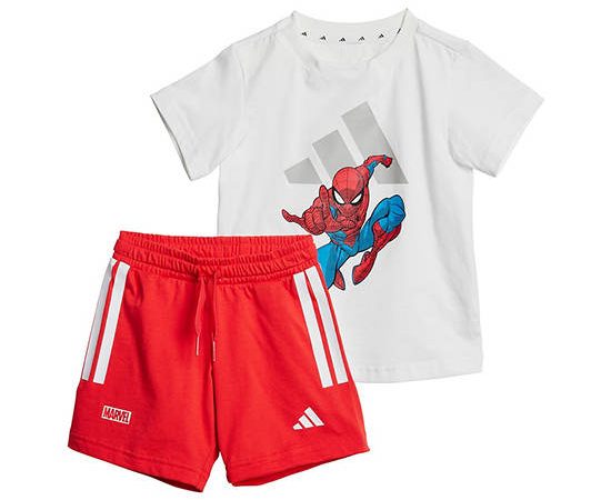 ADIDAS KIDS Unisex Infant T-Shirt + Shorts Set Marvel Spider-Man White