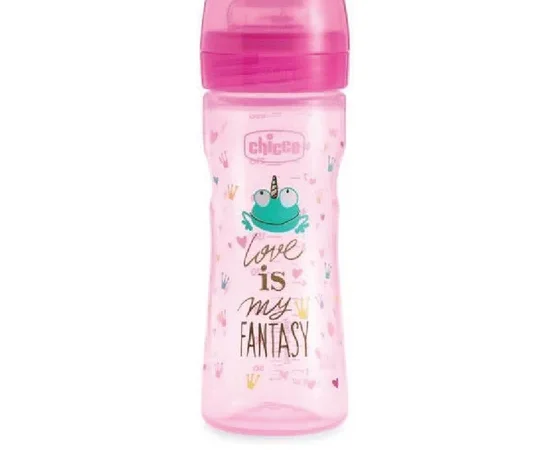 CHICCO Well Being Bottle Love 250 mL Pink