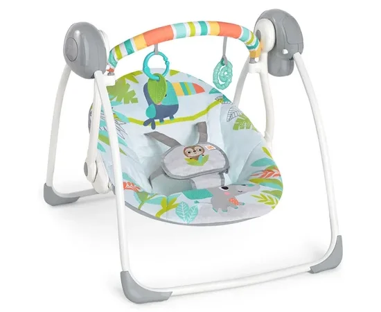 BRIGHT STARTS Cradles Portable Swing Rainforest Vibes Multi-Color