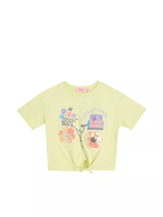FOF KIDS Girl T-Shirt Bicycle Printed