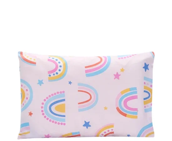 Angel Baby Pillow Case Rainbow Star Pink