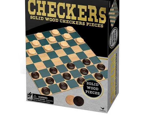 Cardinal Board Game Checkers Wood Check Draught Toy Set Multi-Color