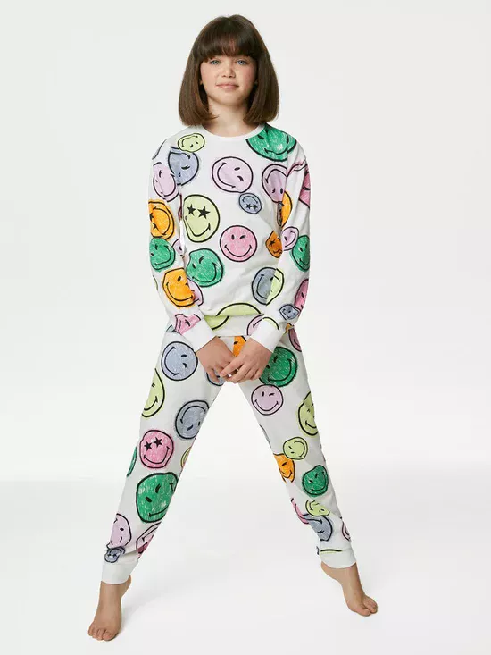 MARKS & SPENCER KIDS Girl Toddler Pyjamas SmileyWorld Multi-Color