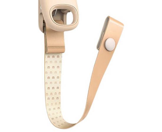 MOYUUM Pacifier & Teether Clip with Strap Beige