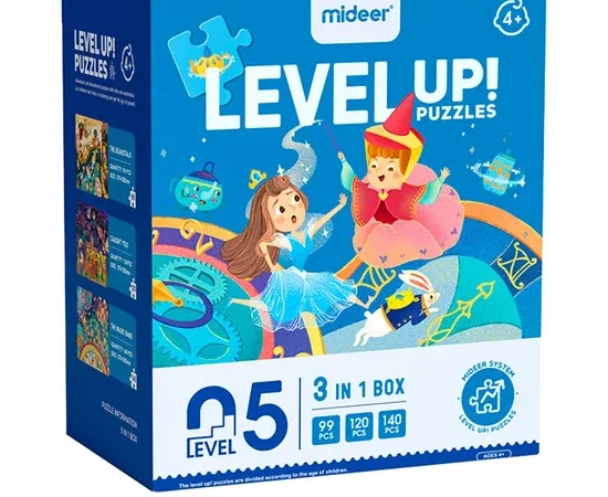 MIDEER Level Up! Puzzles Level 5- Fairy Tle World  Multicolor