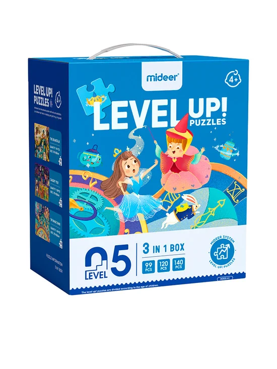 MIDEER Level Up! Puzzles Level 5- Fairy Tle World  Multicolor