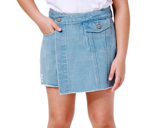 LEE KIDS Girl's Skort New Preps Collection Shorts Fit Light Indigo