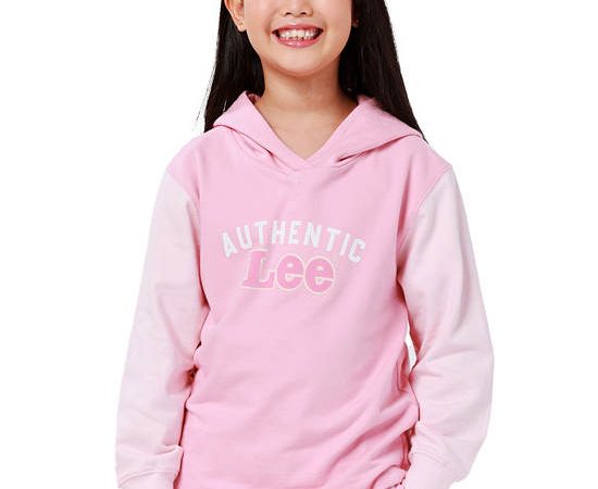 LEE KIDS Girl's Pullover Hoodie New Preps Collection Comfort Fit Pink
