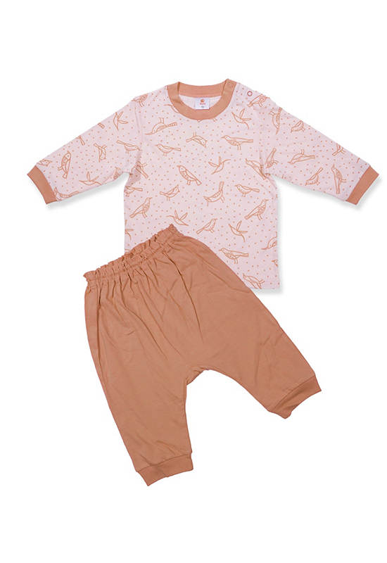 AUKA Orange ,long sleeve pajamas, kids set,Auka Animal Team,