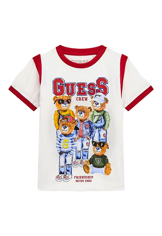 GUESS Kids Boys Printed T-shirt 3-6 yrs - White